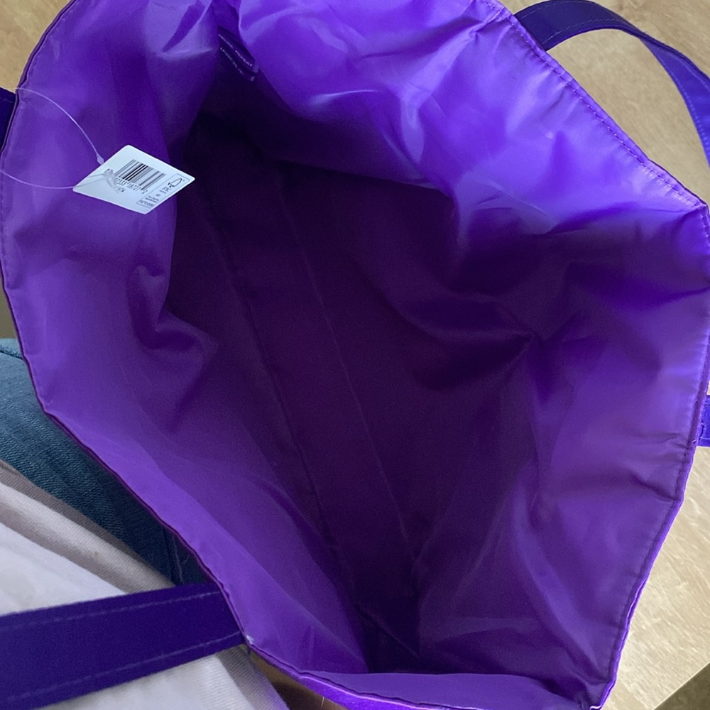 Clinique Purple Satin Tote Bag - Picture 3 of 3